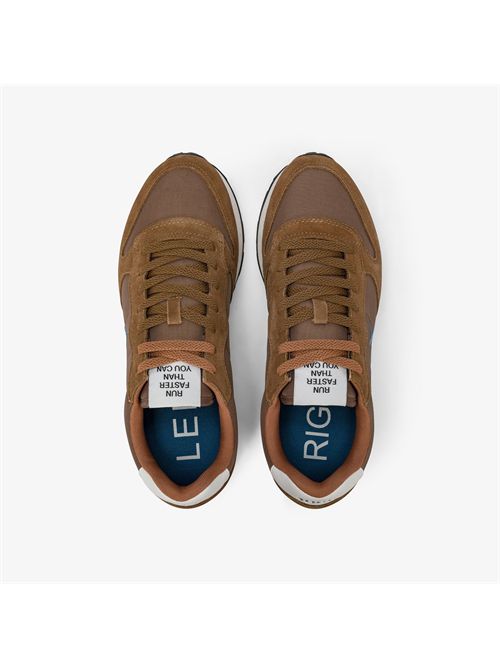 Sneaker Tom in nylon e suede marrone volpe SUN 68 | BZ36101/93